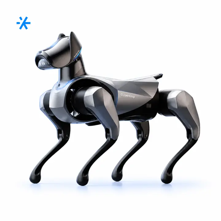 Робот-собака Xiaomi CyberDog 2 в профиль на белом фоне